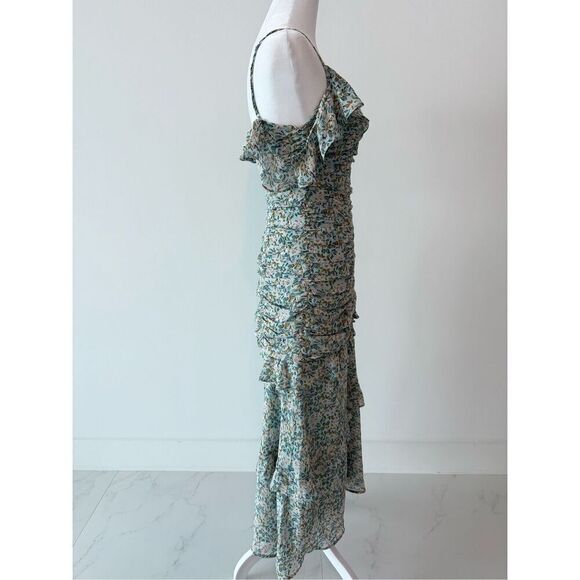 ASTR Daisy Dell Midi Dress Floral Ruffle Maxi Dress Small - Picture 10 of 13